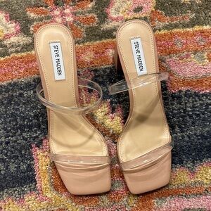 Steve Madden Lilah Clear Heels - size 10 new